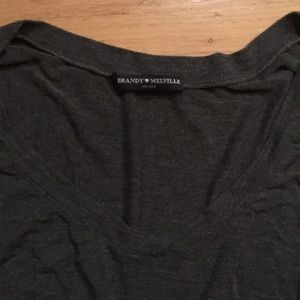 Brandy Melville Long Sleeve Grey Shirt